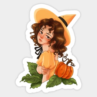 Halloween lady Sticker